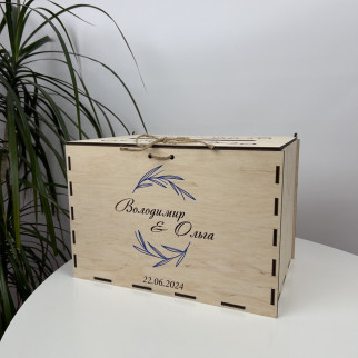 Дерев'яна весільна скриня для конвертів з іменним гравіюванням та дизайном на замовлення - Інтернет-магазин спільних покупок ToGether