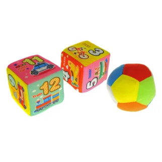 Набір м'яких кубиків 0648-41B 2 кубика + м'ячик - Інтернет-магазин спільних покупок ToGether
