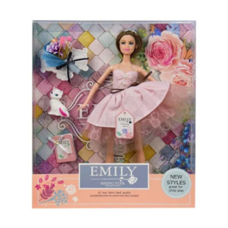 Лялька Emily QJ077B з букетом і аксесуарами    (Рожевий) - Інтернет-магазин спільних покупок ToGether