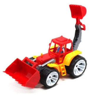 Ігровий набір "Трактор із двома ковшами", червоний - Інтернет-магазин спільних покупок ToGether