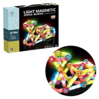 Конструктор магнітний, зі світлом, 76 елементів - Інтернет-магазин спільних покупок ToGether
