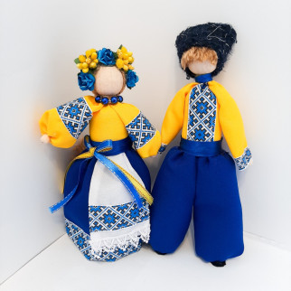 Українська патріотична лялька кукла в стилі мотанка Українські хендмейд сувеніри пара кукол для декору Український подарунок - Інтернет-магазин спільних покупок ToGether