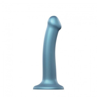 Насадка для страпону Strap-On-Me Mono Density Dildo M Blue, діам. 3,3 см, одношаровий силікон, гнучк - Інтернет-магазин спільних покупок ToGether