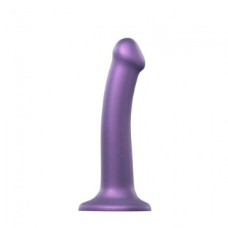 Насадка для страпону Strap-On-Me Mono Density Dildo Violet M, діам. 3,3 см, одношаровий силікон, гну - Інтернет-магазин спільних покупок ToGether