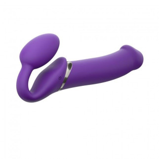 Безремінний страпон з вібрацією Strap-On-Me Vibrating Violet XL, діам. 4,5 см, пульт ДК, регульовани - Інтернет-магазин спільних покупок ToGether