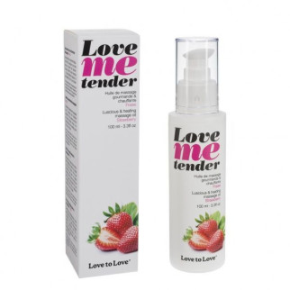 Масажна олія Love To Love - Love Me Tender, Strawberry (100 мл), аромат полуниці, без парабенів - Інтернет-магазин спільних покупок ToGether