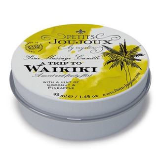 Масажна свічка Petits Joujoux - Waikiki Beach - Coconut and Pineapple (43 мл) з афродизіаками - Інтернет-магазин спільних покупок ToGether