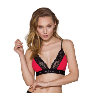 Еластичний топ з мереживом Passion PS001 TOP M, red-black - Інтернет-магазин спільних покупок ToGether