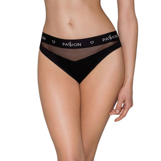 Трусики з прозорою вставкою Passion PS006 PANTIES S, black - Інтернет-магазин спільних покупок ToGether