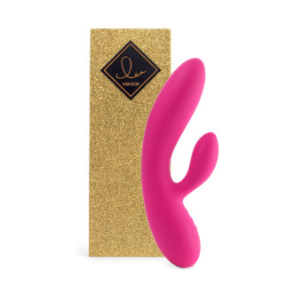 Гнучкий вібратор кролик з двома моторами FeelzToys Lea Rabbit Vibrator Rubine Red - Інтернет-магазин спільних покупок ToGether