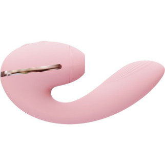 Вакуумний вібратор KISTOY Tina Mini Pink, вагінально-кліторальний - Інтернет-магазин спільних покупок ToGether