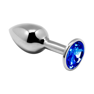 Металева анальна пробка з кристалом Alive Mini Metal Butt Plug Blue L - Інтернет-магазин спільних покупок ToGether