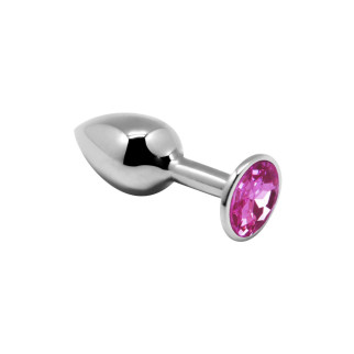 Металева анальна пробка з кристалом Alive Mini Metal Butt Plug Pink S - Інтернет-магазин спільних покупок ToGether