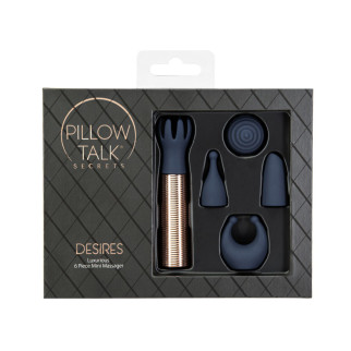 Вібромасажер Pillow Talk Secrets Desires 6-Piece Mini Massager Set - Navy - Інтернет-магазин спільних покупок ToGether