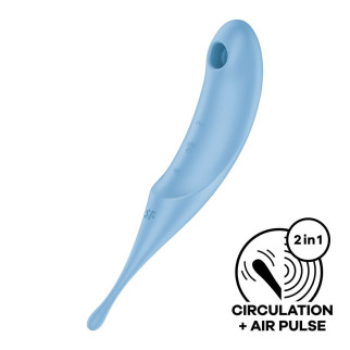 Вібратор для клітора з вакуумною стимуляцією Satisfyer Twirling Pro Blue - Інтернет-магазин спільних покупок ToGether