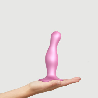 Насадка для страпона Strap-On-Me Dildo Plug Curvy Rose Dragee Metallic M - Інтернет-магазин спільних покупок ToGether