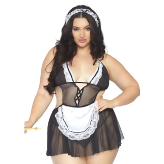 Костюм покоївки Leg Avenue Fantasy French Maid XL/XXL, сукня, трусики, пов’язка - Інтернет-магазин спільних покупок ToGether