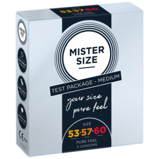 Набір презервативів Mister Size - pure feel - 53–57–60 (3 condoms), 3 розміри, товщина 0,05 мм - Інтернет-магазин спільних покупок ToGether
