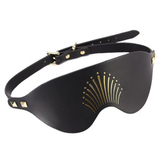 Розкішна маска на очі Zalo Blindfolds Black, натуральна шкіра - Інтернет-магазин спільних покупок ToGether