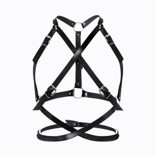 Портупея жіноча Art of Sex - Agnessa Leather harness, Чорний XS-M - Інтернет-магазин спільних покупок ToGether