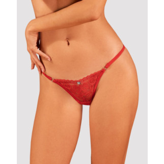 Мереживні стрінги Obsessive Lacelove thong XL/2XL Red, низька посадка - Інтернет-магазин спільних покупок ToGether