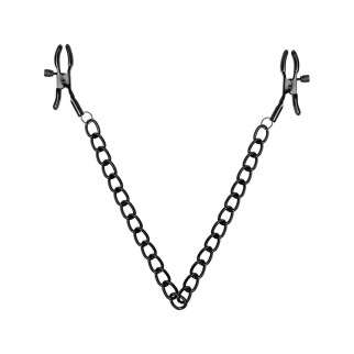 Затискачі для сосків Bedroom Fantasies Nipple Clamps with Chain - Black - Інтернет-магазин спільних покупок ToGether