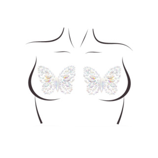Пестис-метелики з кристалів Leg Avenue Chrysallis nipple sticker, наліпки, світяться у темряві - Інтернет-магазин спільних покупок ToGether
