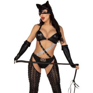 Еротичний костюм кішечки-пані Leg Avenue Mistress Kitty S, рукавички, комбінезон, маска - Інтернет-магазин спільних покупок ToGether
