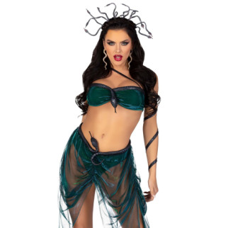 Еротичний костюм Медузи Горгони Leg Avenue Medusa Costume XS, топ, спідниця, нарукавники, прикраси - Інтернет-магазин спільних покупок ToGether