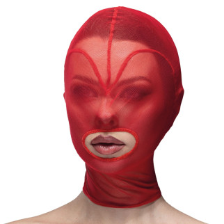 Маска серце сітка з відкритим ротом Feral Feelings - Hearts Mask Red/Red - Інтернет-магазин спільних покупок ToGether