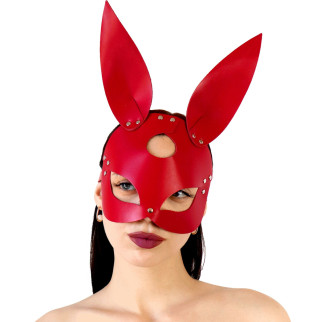 Шкіряна маска Зайчика Art of Sex - Bunny mask, колір Червоний - Інтернет-магазин спільних покупок ToGether