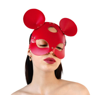 Шкіряна маска мишки Art of Sex - Mouse Mask, колір Червоний - Інтернет-магазин спільних покупок ToGether
