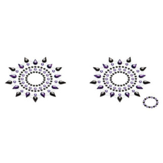 Пестіс з кристалів Petits Joujoux Gloria set of 2 - Black/Purple, прикраса на груди - Інтернет-магазин спільних покупок ToGether