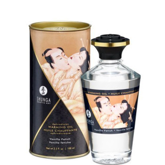 Розігрівальна олія Shunga Aphrodisiac Warming Oil – Vanilla Fetish (100 мл) без цукру, смачна - Інтернет-магазин спільних покупок ToGether