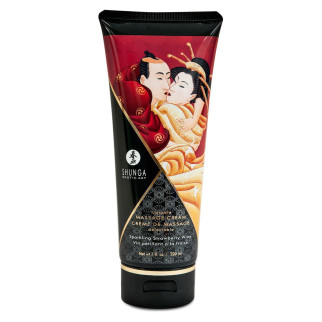 Їстівний масажний крем Shunga Kissable Massage Cream – Sparkling Strawberry Wine (200 мл) - Інтернет-магазин спільних покупок ToGether