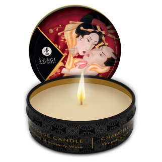 Масажна свічка Shunga Mini Massage Candle – Sparkling Strawberry Wine (30 мл) з афродизіаками - Інтернет-магазин спільних покупок ToGether