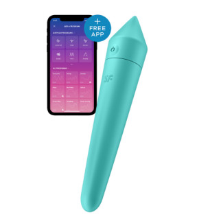 T360198 потужна вібропуля з функцією управління смарфоном Satisfyer Ultra Power bullet 8 turquoise, Зелений - Інтернет-магазин спільних покупок ToGether