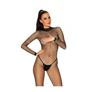 Комбінезон у велику сіточку Obsessive Bodystocking N121 black XL/XXL - Інтернет-магазин спільних покупок ToGether