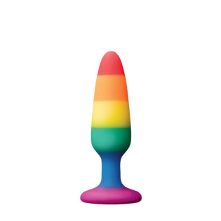 Райдужний анальний плаг COLOURFUL LOVE RAINBOW ANAL PLUG SMALL - Інтернет-магазин спільних покупок ToGether