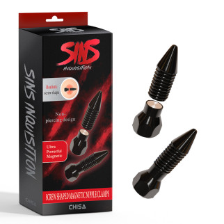 Затискачі для сосків магнітні Chisa Sins InquisitionScrew Shaped Magnetic Nipple Clamps - Інтернет-магазин спільних покупок ToGether