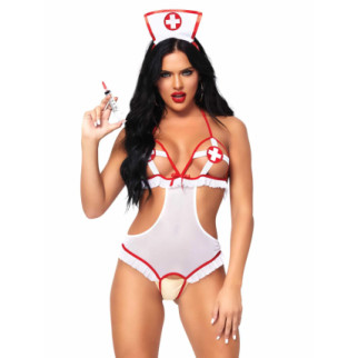 Костюм сексуальної медсестри One Size Naughty Nurse Roleplay Lingerie Set від Leg Avenue - Інтернет-магазин спільних покупок ToGether
