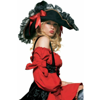 Капелюх пірата жіночий Swashbuckler Pirate Hat від Leg Avenue, чорний - Інтернет-магазин спільних покупок ToGether