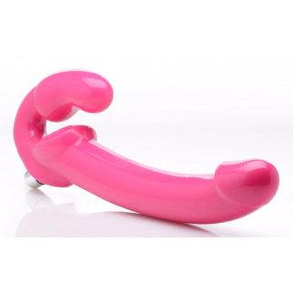 Страпон безременевий з вібрацією  рожевий - Інтернет-магазин спільних покупок ToGether