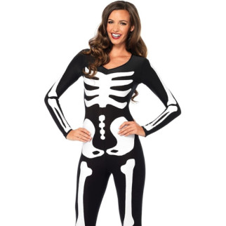 Костюм скелета, світиться у темряві Leg Avenue Womens Skeleton Bodysuit Halloween, розмір S - Інтернет-магазин спільних покупок ToGether