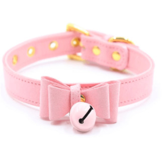 Ошейник с колокольчиком DS Fetish Collar pink with bell - Інтернет-магазин спільних покупок ToGether