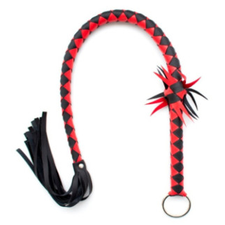 Смугастий флогер DS Fetish Stripe flogger black/red - Інтернет-магазин спільних покупок ToGether