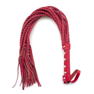 Флогер натуральна шкіра DS Fetish Leather flogger red - Інтернет-магазин спільних покупок ToGether