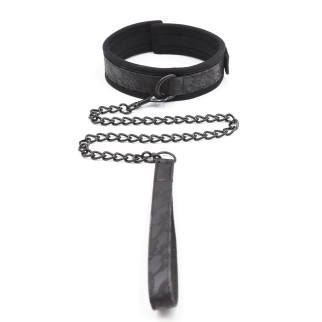 Нашийник з повідцем DS Fetish Collar with leash black - Інтернет-магазин спільних покупок ToGether