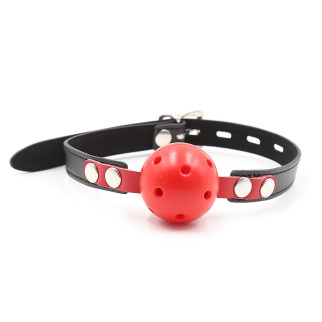 Кляп DS Fetish Locking ball gags M plastic black/red - Інтернет-магазин спільних покупок ToGether