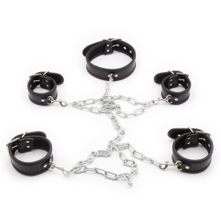 Система фіксації DS Fetish Collar with restraints black - Інтернет-магазин спільних покупок ToGether